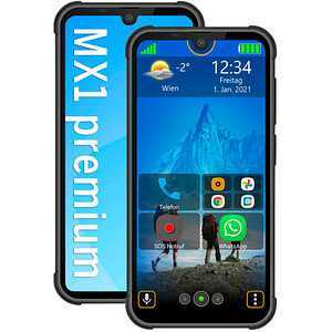 bea-fon MX1 Outdoor-Smartphone schwarz-grau 128 GB