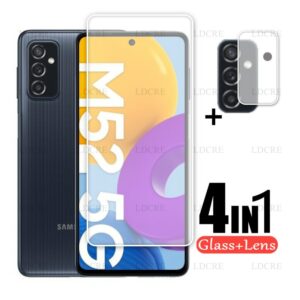 2Pcs Für Samsung Galaxy M52 5G Glas Schutz Glas für Galaxy M52 5G Kamera Objektiv Glas Für galaxy