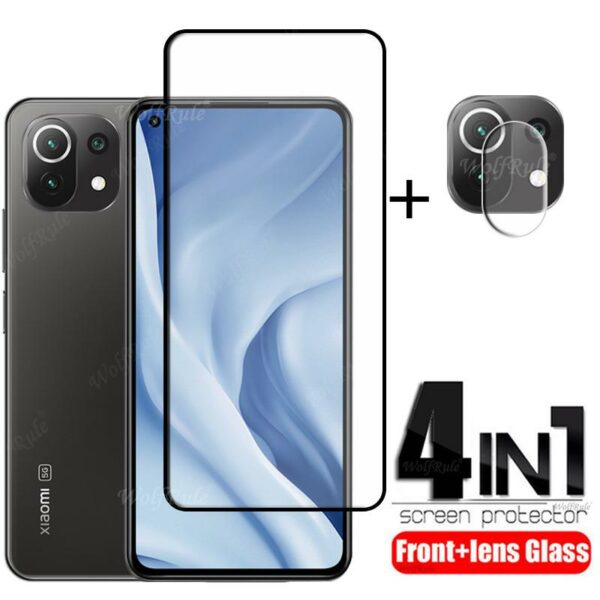 4-in-1 Für Xiaomi Mi 11 Lite 5G NE Glas Für Mi 11 Lite 5G NE Schutz Glas Screen Protector Für Mi 11