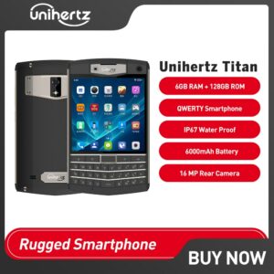 Unihertz Titan Rugged QWERTY Keyboard Smartphone IP67 Waterproof Octa Core Android 10 6GB+128GB NFC 6000mAh 4G LTE Mobile Phone