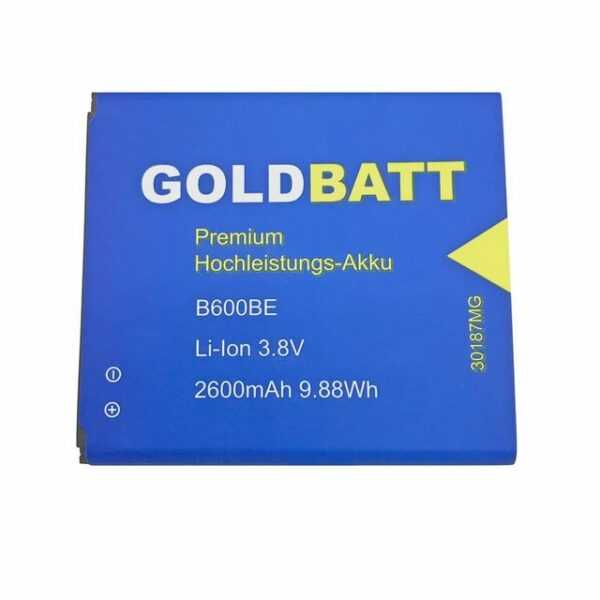 GOLDBATT "Akku passend für Samsung für Galaxy S4 (I9505) Altius GTI9500 GT-I9500 GTi9502 LTE SIV" Akku Ersatzakku Akku 2600 mAh (3,8 V, 1 St), 100% kompatibel, optimale Passgenauigkeit