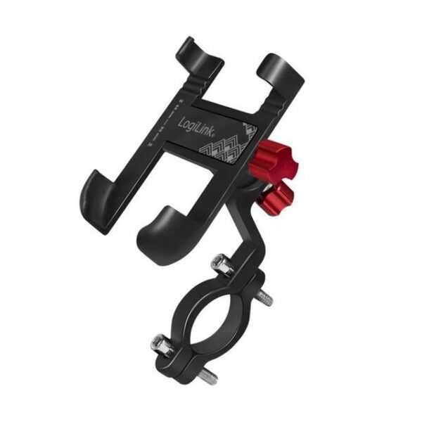 LogiLink "Smartphone Bicycle Holder" Smartphone-Halterung, (360 degree, angled, aluminum, black)