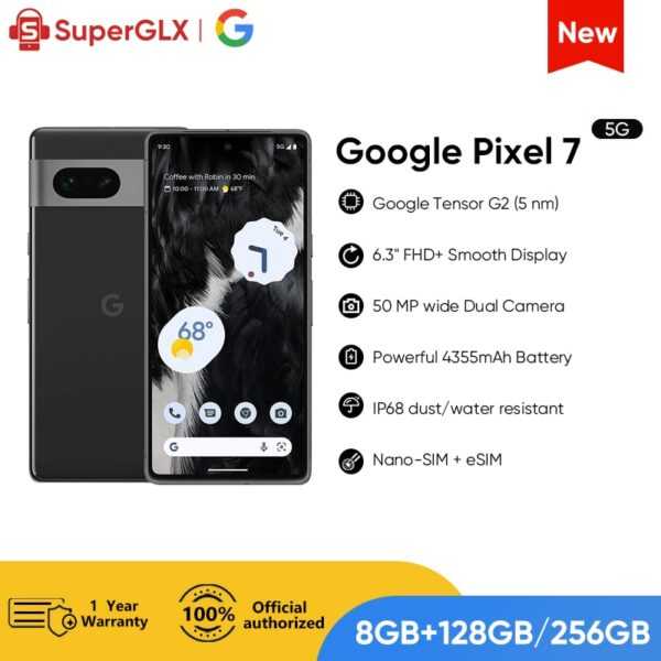 Newest Google Pixel 7 5G Smartphone 6.3" 8GB RAM 128GB/256GB ROM 4355mAh 50MP NFC Octa Core 4G LTE Android 13 Cell Phone 2022