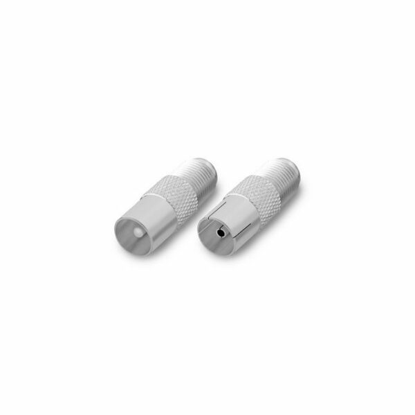 ARLI HD TV Adapter IEC 9,5 mm 1x Buchse Kupplung + 1x Stecker Antenne Kabel Sat F-Adapter Coax Anlagen F-Stecker F-Buchse F-Kupplung F Verbindung Verbinder Übergang Koax 4K ARLI gerade 1 Buchse 1 Stecker Kabelzubehör