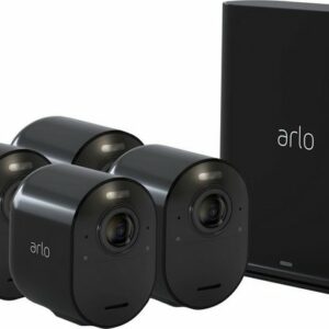 ARLO Arlo Ultra 2 Spotlight-Kamera-Set Überwachungskamera (Außenbereich, Antenne, Geräuscherkennung, Integrierte Sirene, Reichweite bis 91,4 m)