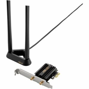 Asus PCE-AXE59BT AXE5400 WiFi 6E PCI-E Adapter Netzwerk-Adapter Kabelgebunden, WLAN zu PCI Express, 6GHz Band 160MHz, Bluetooth 5.2, WPA3, OFDMA, MU-MIMO, 2 Antennen