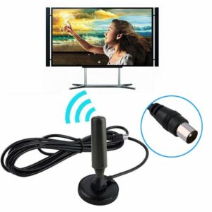 Bolwins J00C Bolwins 20dB DVB-T DVBT2 aktive Verstärker Zimmer Antenne Magnetfuß TV mit 5m Kabel Stabantenne