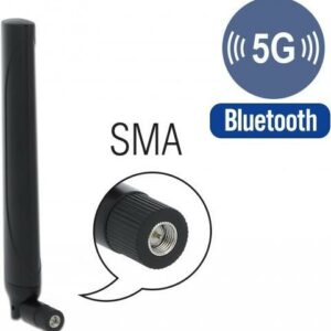 DeLOCK - Antenne - 19,7 cm - Mobiltelefon, Bluetooth - -0,5 - 2,3 dBi - ungerichtet - Schwarz (12633)