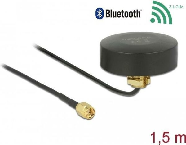 DeLOCK - Antenne - Smart Home - 2 dBi - ungerichtet - Innen / Außen, Schraubmontage - Schwarz (66285)