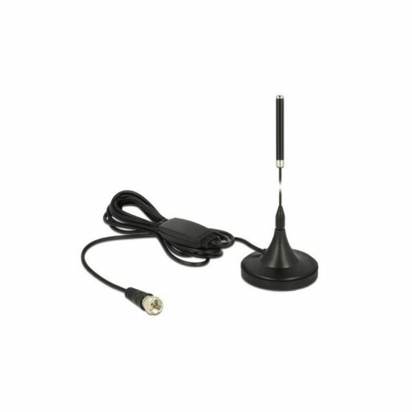 Delock 12413 - DAB+ Omniantenne - F-Stecker, 21 dBi, aktiv, mit... WLAN-Antenne