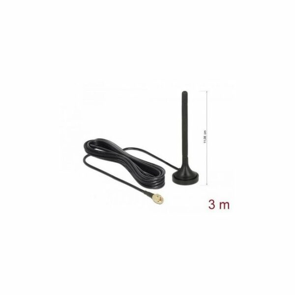 Delock 89618 - LTE Antenne SMA 2 dBi starr omni mit Magnetfuß... WLAN-Antenne