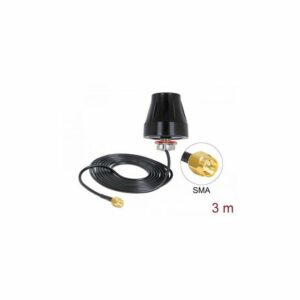 Delock LTE Antenne SMA 2 dBi 3 m RG-174 omnidirektional schwarz... WLAN-Antenne