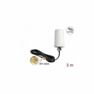 Delock WLAN Antenne RP-SMA 802.11 ac/a/h/b/g/n 0 dBi 3 m ULA100... WLAN-Antenne