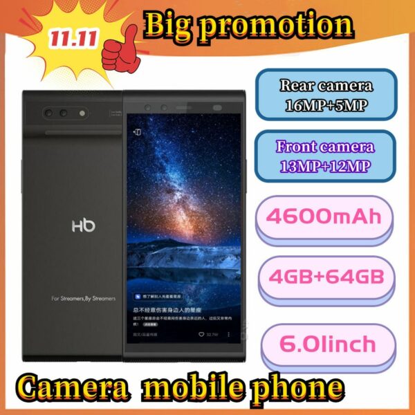 HUIBO 23MP Camera 4G LTE Phone 4G+64G GPS Wifi Dual SIM AI Ultra Wide Angle Front Double Camera 4700mAh