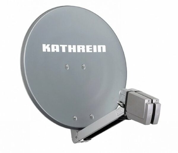 Kathrein Kathrein Komplettset CAS 80gr Sat-Antennen grau für 2 Teilnehmer Sat-Spiegel