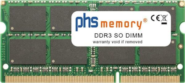 PHS-memory 8GB RAM Speicher kompatibel mit Lenovo IdeaPad U430 (5943) DDR3 SO DIMM 1333MHz PC3L-10600S (SP464493)