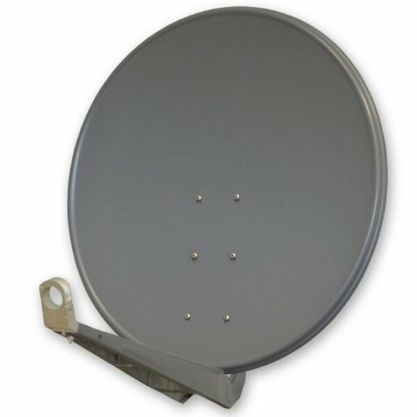 PremiumX DELUXE100 Satellitenschüssel 100 cm Sat Schüssel aus Aluminium in Anthrazit Offset Satelliten Antenne FullHD 3D 4K Ultra HD SAT-Antenne