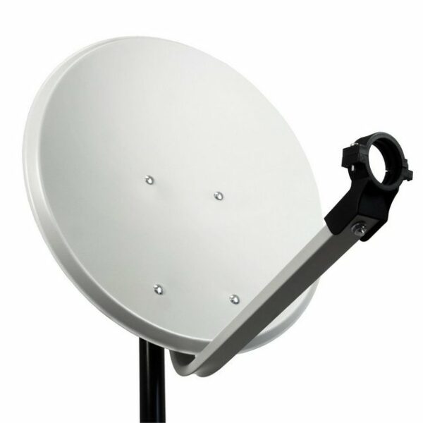 PremiumX PXS45 Satellitenschüssel 45cm Stahl Hellgrau Satellitenantenne Spiegel SAT-Antenne