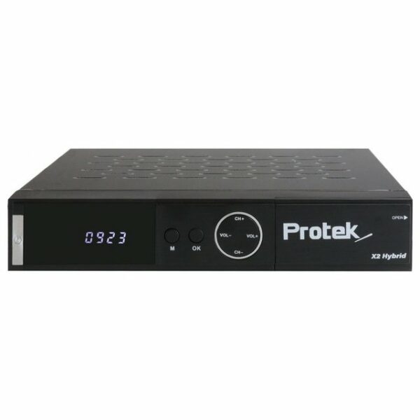 Protek X2 Combo-Receiver inkl. Antennen, Koax- & Netzwerkkabel Satellitenreceiver