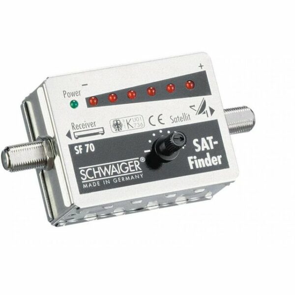 Schwaiger SAT Finder SF70531 SAT-Antenne (6+1 LED, Satelliten / Antenne ausrichten, Empfangspegel, Signalfinder)