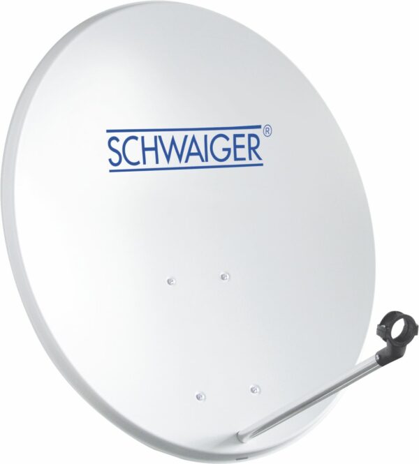 Schwaiger Satelittenspiegel Stahl Offset Antenne Ø 55cm, hellgrau