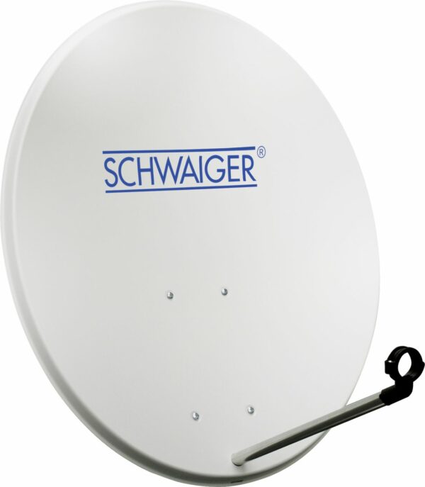 Schwaiger Satelittenspiegel Stahl Offset Antenne Ø 72 cm, hellgrau