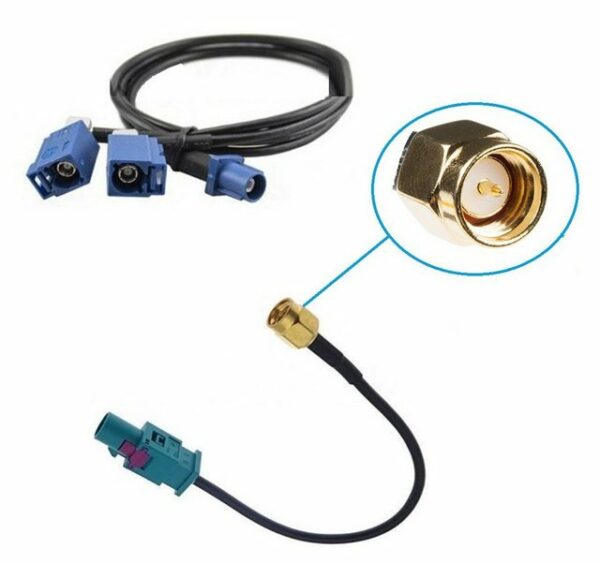 TAFFIO FAKRA Antenne Doppel Splitter Verteiler+SMA Adapter fr GPS DAB DVB GSM KFZ Adapter