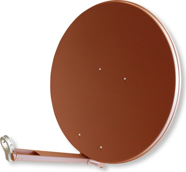 Televes S760CL-Z. Input frequenz-range: 10,75 - 12,75 GHz, Rauschmaß: 26 dB, Antenne Zunahmeniveau (max): 38,2 dBi. Breite: 750 mm, Höhe: 800 mm, Gewicht: 7,05 kg. Produktfarbe: Rot. Verpackungsabmessungen (BxTxH): 790 x 930 x 170 mm, Paketgewicht: 8,25 kg (S760CL-Z)