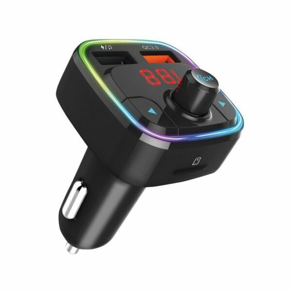 Transmedia FM Bluetooth Transmitter Freisprechanlage für Kfz Zigarettenanzünder WLAN-Antenne