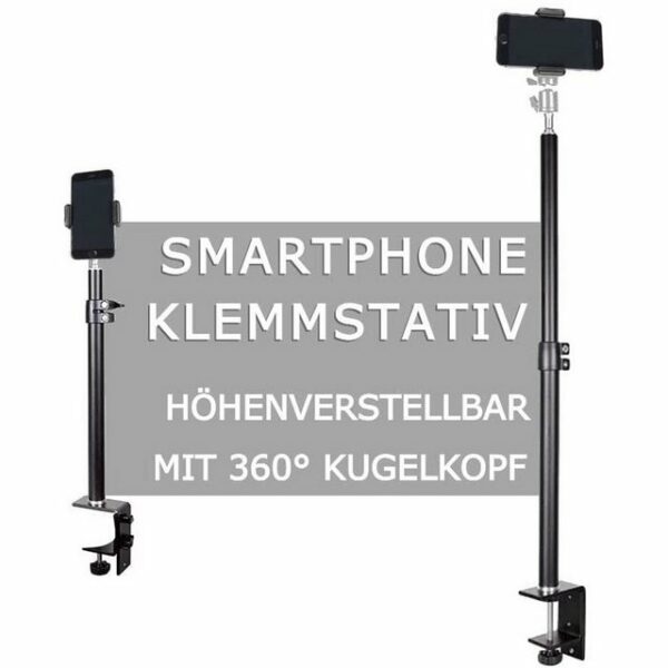 TronicXL Tisch Stativ Klemmstativ für Smartphone iPhone Samsung Xiaomi Ständer Smartphone-Halterung, (3-tlg)