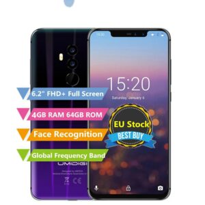 UMIDIGI UMI Z2 4GB RAM 64GB ROM Helio P23 MTK6763 2.0GHz Octa Core 6.2" FHD+ Full Screen Quad Camera Android 4G LTE Smartphone