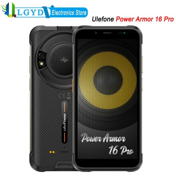 Ulefone Power Armor 16 Pro Rugged Phone Global Version 4GB RAM 64GB ROM 5.93 Android 12 MTK Helio G25 Octa Core Dual 4G LTE NFC