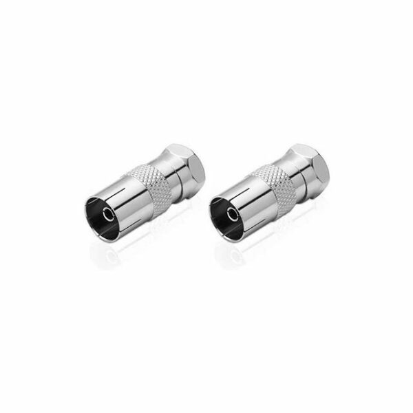 conecto conecto Antennen-Adapter, F-Stecker auf IEC-Buchse, Adapter zum Verbin SAT-Kabel