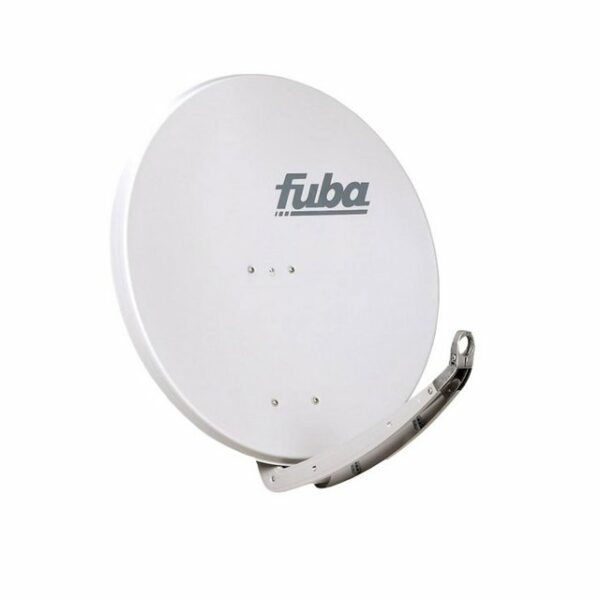 fuba DAA 780 G Satellitenantenne 78 cm Aluminium Grau mit DEK 217 Twin-LNB HDTV 4K 3D + 4 F-Stecker SAT-Antenne