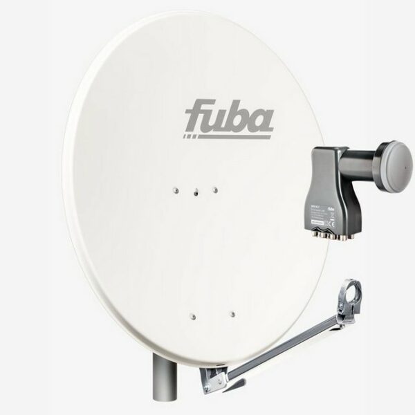 fuba DAL 808 W Sat Anlage Antenne Schüssel Spiegel Octo LNB DEK 817 8 Teilnehmer Alu Sat-Schüssel/Sat-Spiegel Weiß + Fuba DEK 817 Octo LNB für 8 Receiver/Teilnehmer (HDTV-, 4K- und 3D-kompatibel) SAT-Antenne