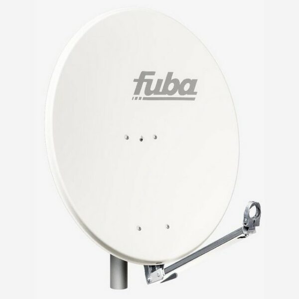 fuba Satellitenantenne DAL 800 W 74x84 cm Alu Weiß ausklappbarer LNB-Tragarm SAT-Antenne