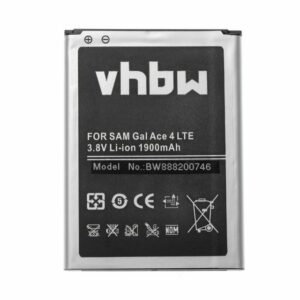 vhbw passend für Samsung Galaxy Ace 4 LTE (HK), Ace Style LTE (HK), SM-G357 Smartphone-Akku 1900 mAh