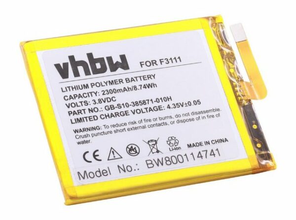 vhbw passend für Sony Xperia F3111, F3112, F3113, F3115, F3116, XA, XA LTE Smartphone-Akku 2300 mAh