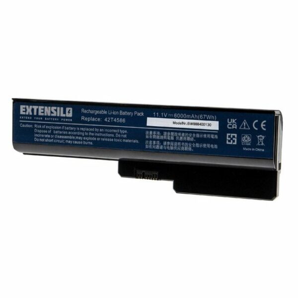 Extensilo kompatibel mit Lenovo IdeaPad Z360-091233U, Z360A-ITH, Z360A-PSI Laptop-Akku Li-Ion 6000 mAh (11,1 V)