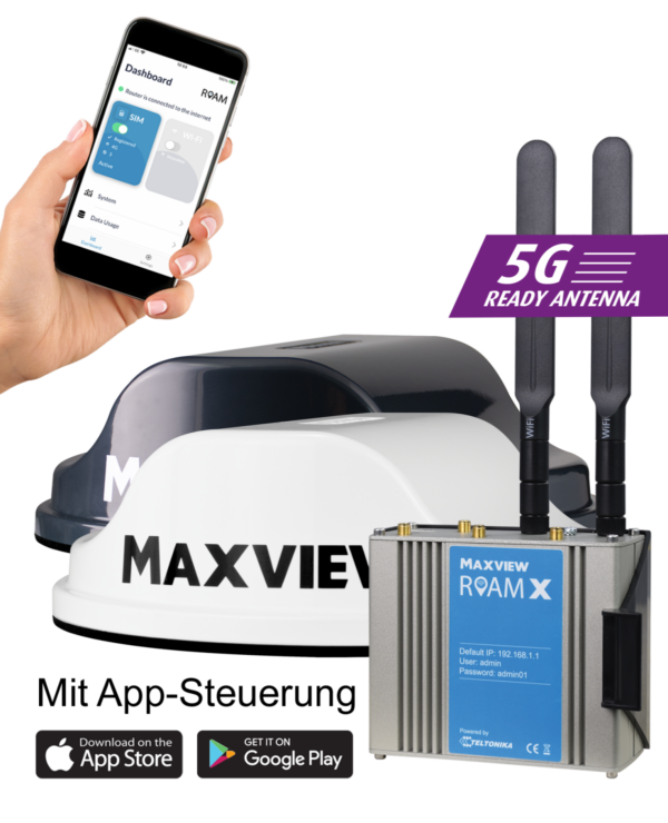 Maxview Roam X mobile 5G ready / WiFi-Antenne white inkl. Router