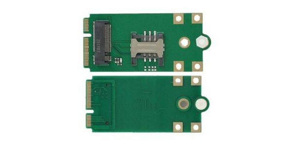 MiniPC.de NGFF (M.2) WWAN/LTE/3G/4G/5G zu Mini-PCIe Modul (intern, mit SIM-Slot) Netzwerk-Adapter