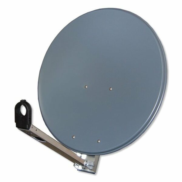 Summit ALU Satspiegel 65cm, anthrazit, 67.0 x 71.5cm, Feedaufnahme 40mm, SAT-Antenne