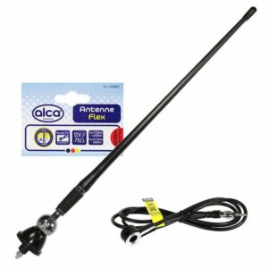 alca Antenne 40cm Radio AM/FM Gummi flexibel - Neigung einstellbar 180° Autoradio-Ersatzantennenstab