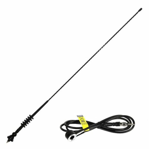 alca Antenne 80cm extra lang Fiberglas flexibel - Neigung einstellbar 180 Autoradio-Ersatzantennenstab