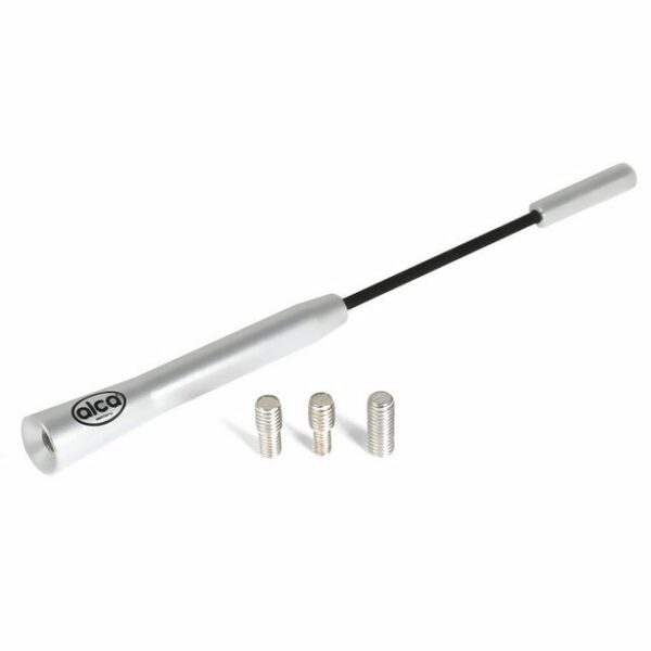 alca Auto-Antenne 16,5cm uni Dachantenne aus Aluminium M4 M5 M6 Adapter-Set Autoradio-Ersatzantennenstab