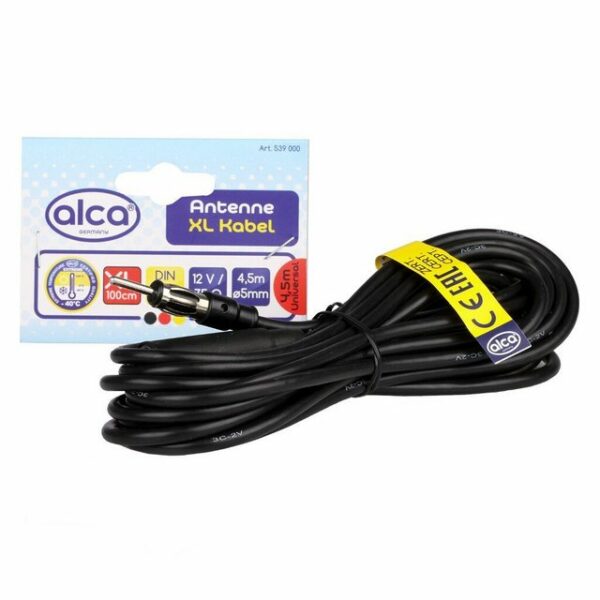 alca alca® Auto Antennen Verlängerung (Kabel DIN zu DIN 4,5 m) Verlängerungskabel