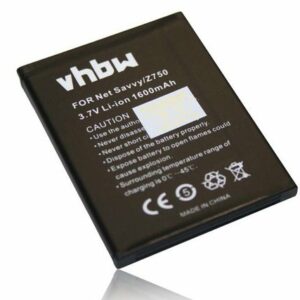 vhbw passend für ZTE Grand X, X 3G, X LTE Mobilfunk (1600mAh, 3,7V, Li-Ion) Smartphone-Akku 1600 mAh