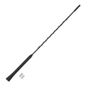 AIV Ersatz-Antennen-Stab M5/M6 40cm Schwarz Autoradio-Ersatzantennenstab (AM,FM,UKW,Radio), M5/M6-Gewinde Adapter Fiberglas Antenne AM FM UKW Auto-Radio