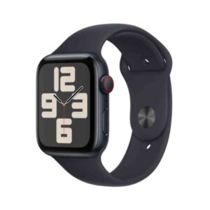 Apple Watch SE (GPS + Cellular) - 44 mm - Midnight Aluminium - intelligente Uhr mit Sportband - Flouroelastomer - Midnight - Bandgröße: M/L - 32GB - Wi-Fi, LTE, Bluetooth - 4G - 33 g (MRH83QF/A)