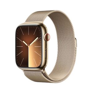 Apple Watch Series 9 LTE 45mm Edelstahl Gold Milanaise Gold